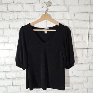 H&M Sparkly Black Top, XS